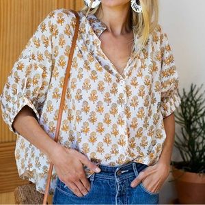 Emerson Fry mandarin collar blouse from India Collection